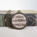 Music Necklace, Sheet Music Necklace, Sheet Music..