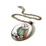 Owl Jewelry, Owl Necklace, Owl Pendant, Art..